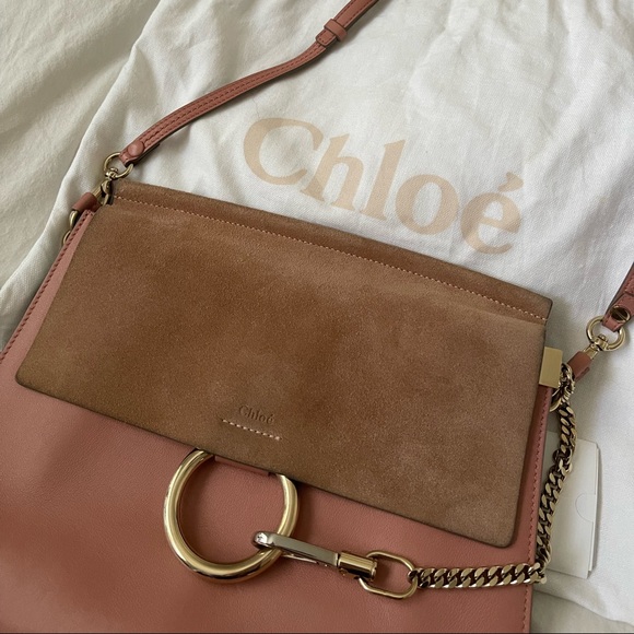 Chloe Medium Faye Shoulder Bag - Misty Rose - Picture 2 of 12